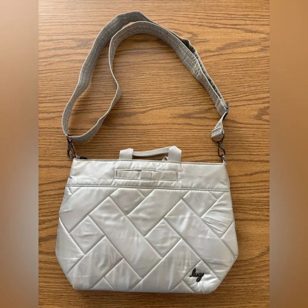Elegant Gray Quilted Women's Bag by Lug